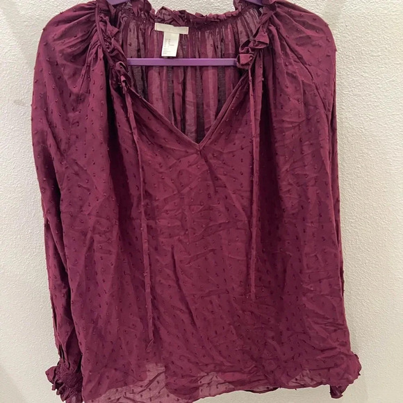 MAROON H&M size 14 Blouse - Picture 3 of 7